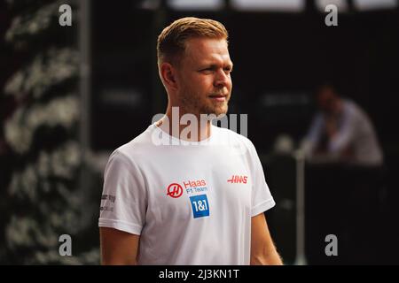 Albert Park, Melbourne, Australia. 9th Apr, 2022. FIA Formula 1 Australian Grand Prix, Qualification sessions; Haas driver Kevin Magnussen at the Australian Formula 1 Grandprix Credit: Action Plus Sports/Alamy Live News Stock Photo