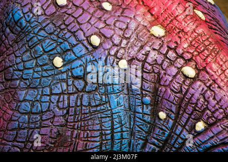 Close-up detail of a colourful abstract textured surface; Artwork Stock Photo