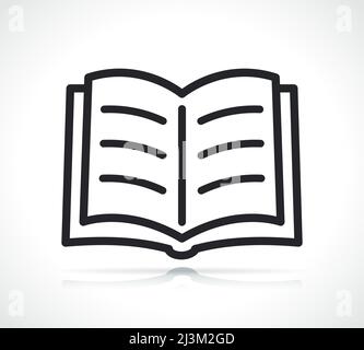 open book thin line icon isolated design Stock Vector