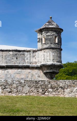 Outer Walls of Fort of San Jose el Alto, Campeche, Mexico; Campeche, State of Campeche, Mexico Stock Photo