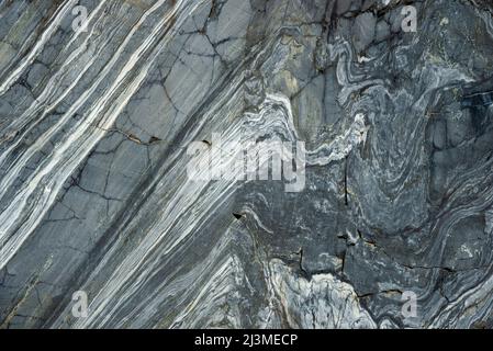 Marble cut close-up. Karelia, Russia Stock Photo
