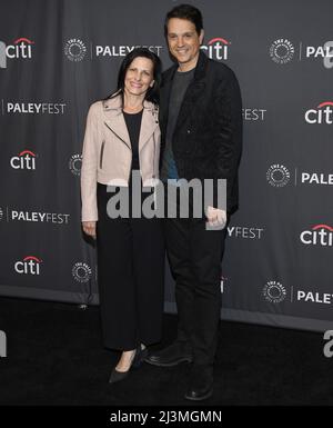 (L-R) Phyllis Fierro and Ralph Macchio at PaleyFest LA - COBRA KAI held