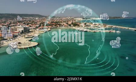 Sustainable society concept. Environmental technology. Sustainable development goals. SDGs. Stock Photo