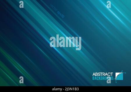 Shiny abstract motion background with straight diagonal beams light sparkling effects vector illustration Stock Vector