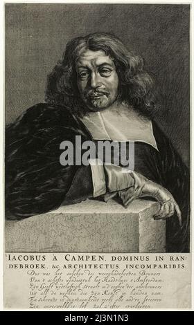 Portrait of Jacob van Campen, c.1665. Stock Photo