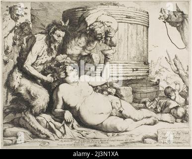 Drunken Silenus, 1628. Stock Photo