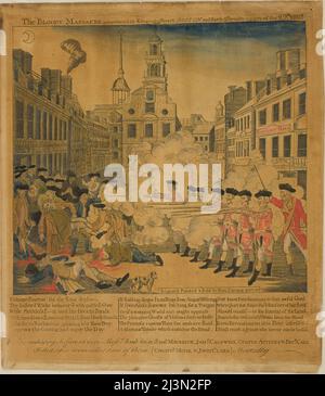 The Boston Massacre, 1770. Stock Photo