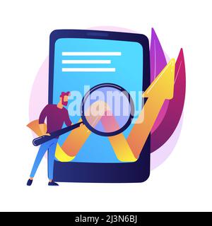 Mobile software optimization. Business development, startup, launching process. Rocketship and smartphone isolated flat design element. Vector isolate Stock Vector