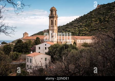 The Couvent de Corbara, the ancient convent outside the village of Corbara in the Balagne region of Corsica Stock Photo