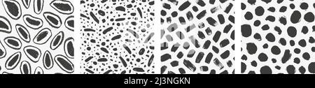 Set of seamless vector patterns with dots. Stock Vector