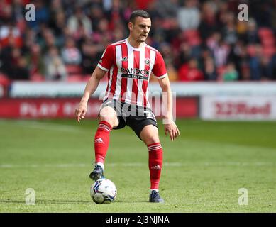 Sheffield, UK. 9th April 2022.   Philip Uremovic  of Sheffield Utd during the Sky Bet Championship match at Bramall Lane, Sheffield. Picture credit should read: Simon Bellis / Sportimage Credit: Sportimage/Alamy Live News Stock Photo