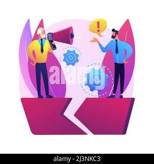 Communication gap abstract concept vector illustration. Information exchange, understanding, effective communication, body language, feelings and expe Stock Vector