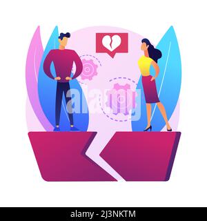 Separated person abstract concept vector illustration Stock Vector ...