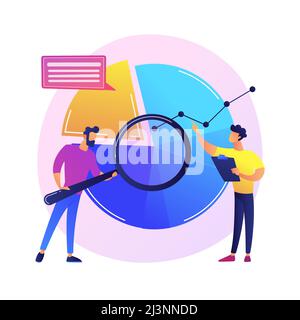 Data initiative abstract concept vector illustration. Open platform, information initiative, metadata study, data driven startup, research and develop Stock Vector