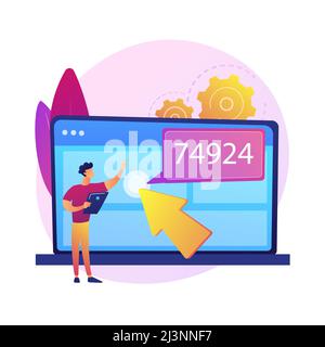 Data monetization abstract concept vector illustration. Data business strategy, information monetization, monetizing data services, selling database, Stock Vector