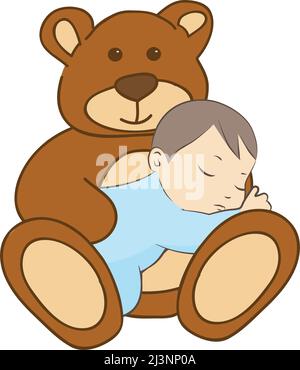 sleeping baby, vector Stock Vector