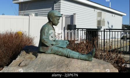 Statue of Eugene O'Neil As A Boy Stock Photo