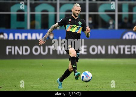 Milano, Italy. 09th Apr, 2022. Ivan Perisic of FC Internazionale during the Serie A football match between FC Internazionale and Hellas Verona at San Siro stadium in Milano (Italy), April 9th, 2021. Photo Andrea Staccioli/Insidefoto Credit: insidefoto srl/Alamy Live News Stock Photo