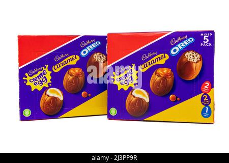 Cadbury Mixed Filled Chocolate Egg 5 Pack Stock Photo