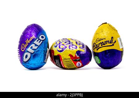 Cadbury Mixed Filled Chocolate Eggs Stock Photo