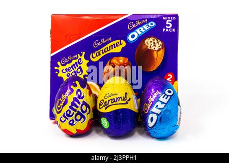 Cadbury Mixed Filled Chocolate Eggs Stock Photo