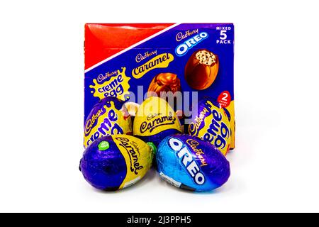 Cadbury Mixed Filled Chocolate Eggs Stock Photo