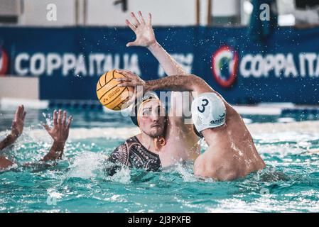 Anzio, Italy. 09th Apr, 2022. Andryukov (Milano Metanopoli) during Anzio Waterpolis vs Metanopoli, Waterpolo Italian Serie A match in Anzio, Italy, April 09 2022 Credit: Independent Photo Agency/Alamy Live News Stock Photo