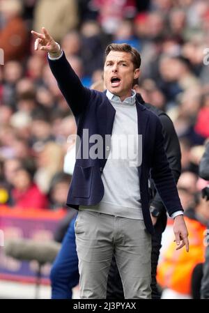 Sheffield, England, 9th April 2022.  Scott Parker manager of Bournemouth during the Sky Bet Championship match at Bramall Lane, Sheffield. Picture credit should read: Andrew Yates / Sportimage Stock Photo