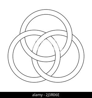 Borromean rings symbol illustration Stock Photo - Alamy