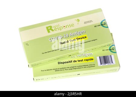 COVID-19 Test Kit Stock Photo