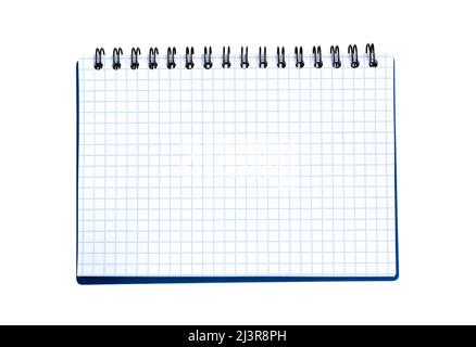 Notebook isolated on white background. Paper Notebook. Blank notepad. Stock Photo