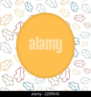 Abstract background of colorful leaves with space for copyspace in trendy orange hues. Texture. Sample. Suitable for postcards, posters, banners. Vector illustration Stock Vector