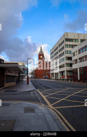 Red brick building of the University of Liverpool Stock Photo