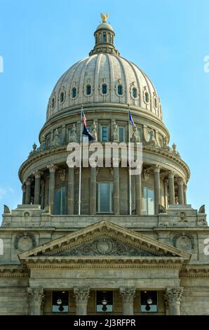 The exterior dome of the State Capitol in Boise, Idaho, USA Stock Photo