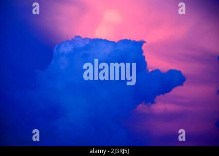 Illinois Sky at Sunset Stock Photo