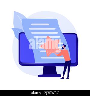 Article evaluation, editing. Internet blogging, content management, search engine optimization. SEO marketing, copywriting idea design element. Vector Stock Vector