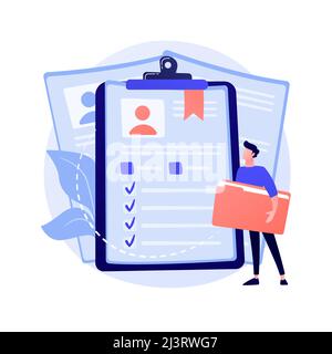 Employees CV, candidates resume. Corporate workers, students ID isolate flat design element. Job applications, avatars, personal information. Vector i Stock Vector