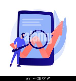 Mobile software optimization. Business development, startup, launching process. Rocketship and smartphone isolated flat design element. Vector isolate Stock Vector