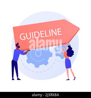 Guideline and regulation. Corporate law and policy. Company specification, instruction, directive rulebook. Office management design element. Vector i Stock Vector