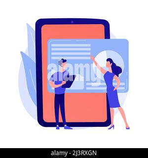 Professional business analytics. Statistical analysis, development strategy planning, market research. Analysts, marketers team analyzing data. Vector Stock Vector