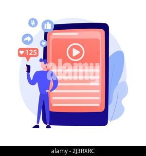 Successful internet marketing. Data, applications, e-services, multimedia. Social network likes and followers attraction colorful icon. Vector isolate Stock Vector