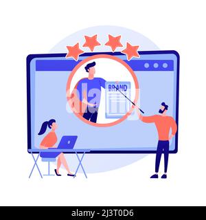 Identity branding coach. Self improvement course, personality reputation, boosting self esteem. Online mentorship webinar on personal positioning. Vec Stock Vector