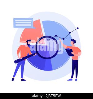 Data initiative abstract concept vector illustration. Open platform, information initiative, metadata study, data driven startup, research and develop Stock Vector