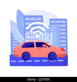 Autonomous infographic self driving car vector image design ...
