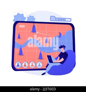 Strategy online games concept vector illustration Stock Vector Image ...