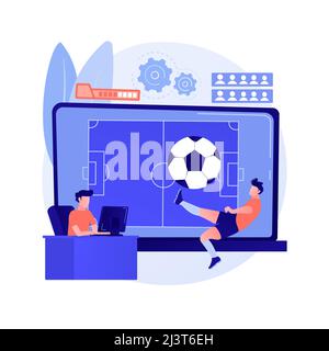 Sports games abstract concept vector illustration. Digital sports, e-sport league, online football tournament, e-game championship, sports mobile app, Stock Vector