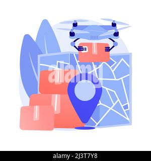 Drone delivery abstract concept vector illustration Stock Vector Image ...