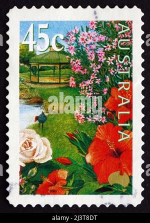 AUSTRALIA - CIRCA 2000: a stamp printed in the Australia shows Garden Flowers, circa 2000 Stock Photo