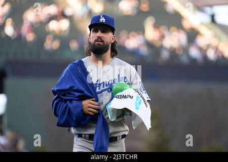 April 9 2022: Los Angeles shortstop Trea Turner (6) before the game with  Los Angels Dodgers and Colorado Rockies held at Coors Field in Denver Co.  David Seelig/Cal Sport Medi(Credit Image Stock