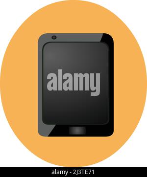 Tablet vector design. Black symbol isolated on flat background. Stock Vector